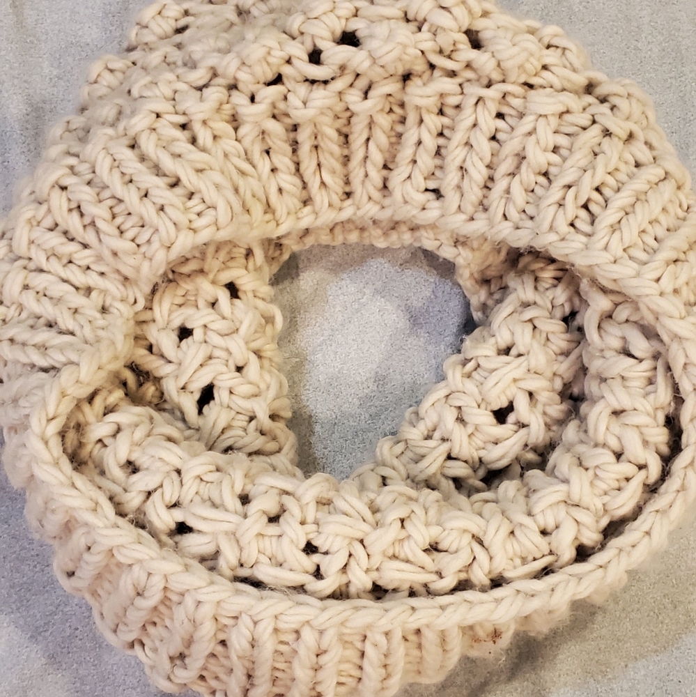 Mixit Tan Infinity Knit Scarf